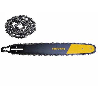 Rotor Chainsaw Bar 14" (35 cm) + 2 x Chains Set, 52 Drive Links, 3/8" Pitch