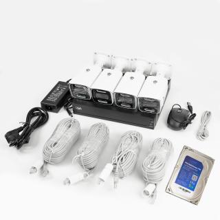 PNI House IPMAX POE 3 Video Surveillance Kit with 4 3MP IP Cameras, POE NVR and 1TB HDD