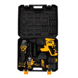 3-in-1 Tool Set ROTOR RSET3 – Rotary Hammer, Angle Grinder, Cordless Drill 21V/3Ah