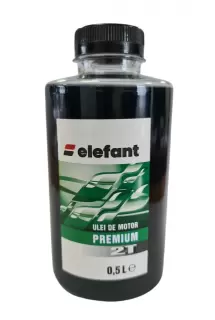 0.5L green 2-stroke engine oil, 30 ml/l, Elefant
