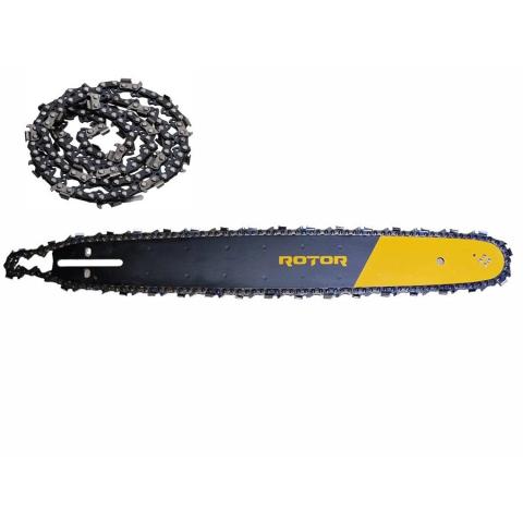 Rotor Chainsaw Bar 16" (40 cm) + 2 x Chains Set, 57 Drive Links, 3/8" Pitch