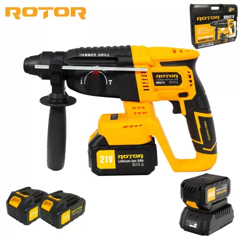 Rotary hammer with battery, RRH21V