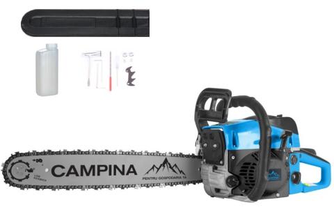 CAMPINA GASOLINE CHAINSAW, 52CC 3.4HP 16", CCS5200A