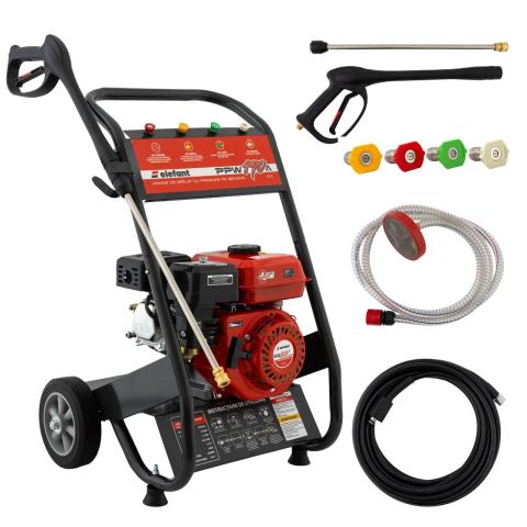 ELEFANT PPW190A Petrol Pressure Washer, 6.5 HP, 10 L/min, Thermal Motor