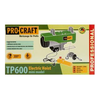 PROCRAFT TP600 Electric Hoist - 600kg Heavy Duty Lifting
