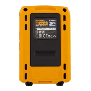 Battery PROCRAFT ENERGY 20V 4Ah, LI-ION
